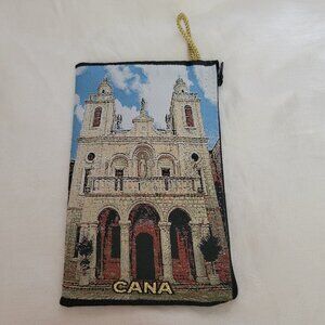 Coin Purse pouch bag Cana Wedding Church Franciscan Israel zip loop souvenir